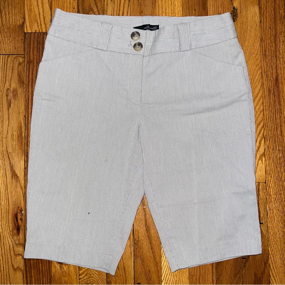 y2k pinstripe bermuda shorts
